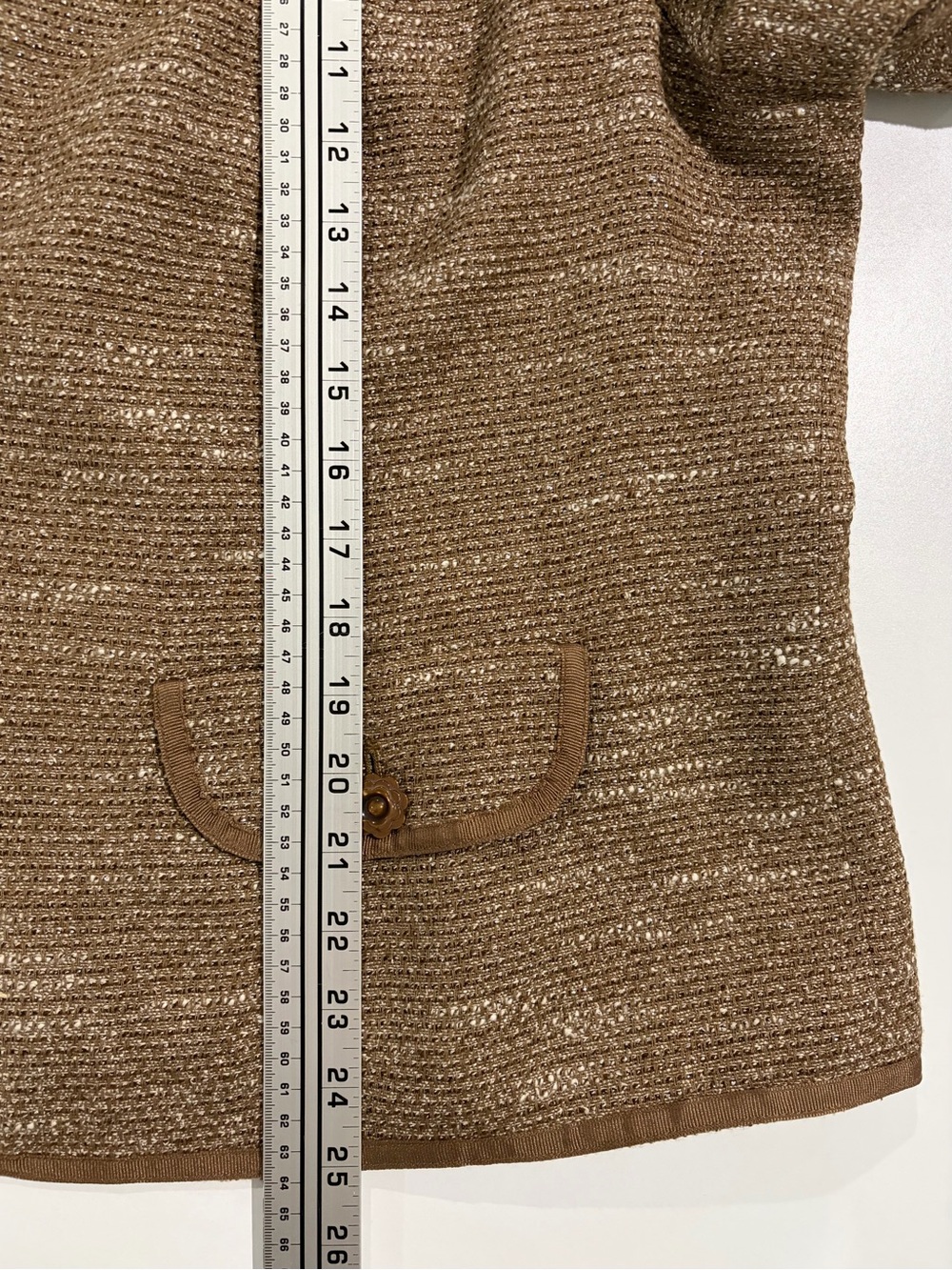 Kate Hill Brown Textured Tweed Blazer (20W) - Picture 5 of 8